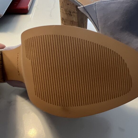 Lisa Vicky Nordstrom Shoes Joy-V Lavender Kid Suede Platform Slip-on Size 8.5 - Picture 6 of 7